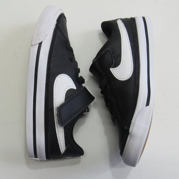 Nike Court Legacy Low Top Little Kids Black/White Tennis Style Sneakers Shoes - Picture 6 of 10